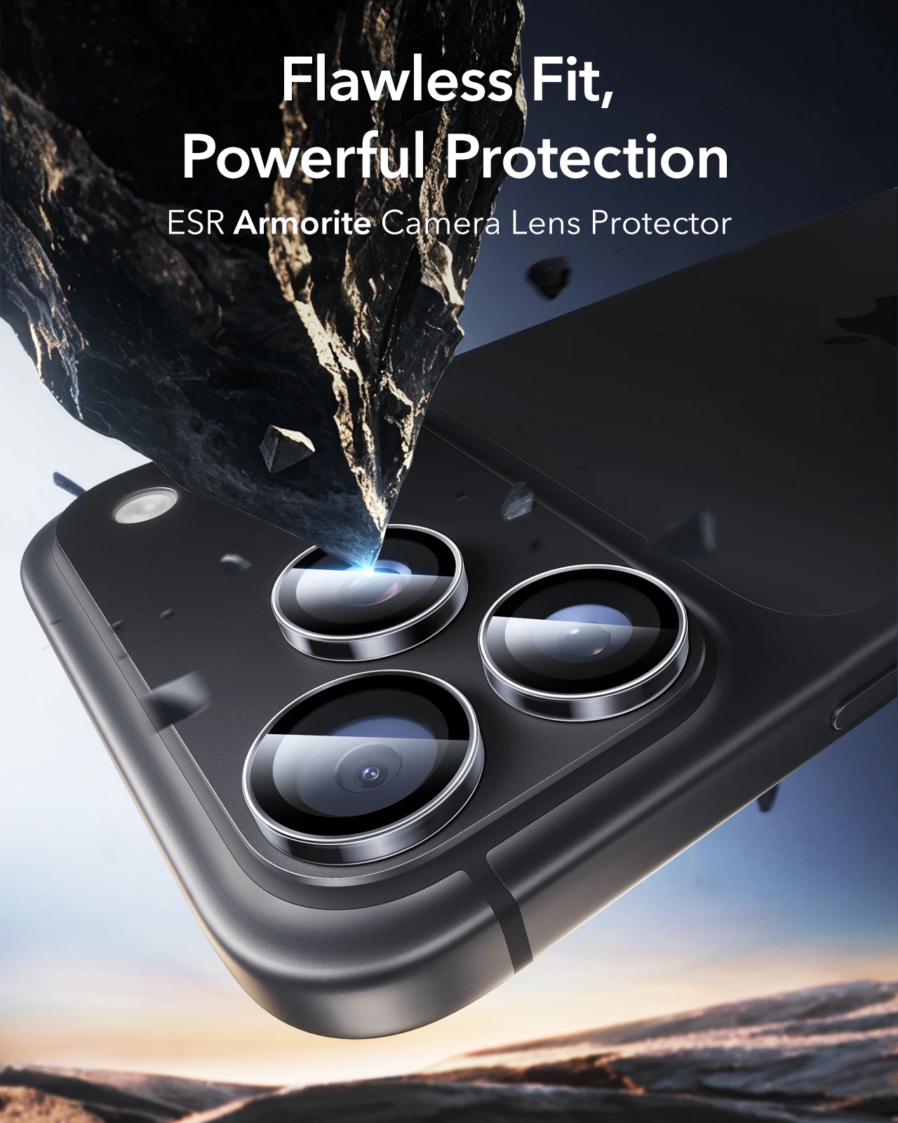 ESR dla iPhone 18 Pro/18 Pro Max Ochrona Obiektywu Aparatu 2× Ochrona na poziomie wojskowym dla iPhone 17Pro/17Promax/16Pro/16Promax — zdjęcie produktu 2