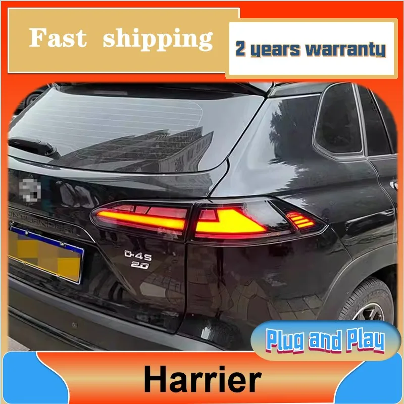 Car Styling for Toyota Harrier Tail Light 2022-2023 Corolla Cross Taillight Rear DRL Turn Signal Fog Brake Reversing