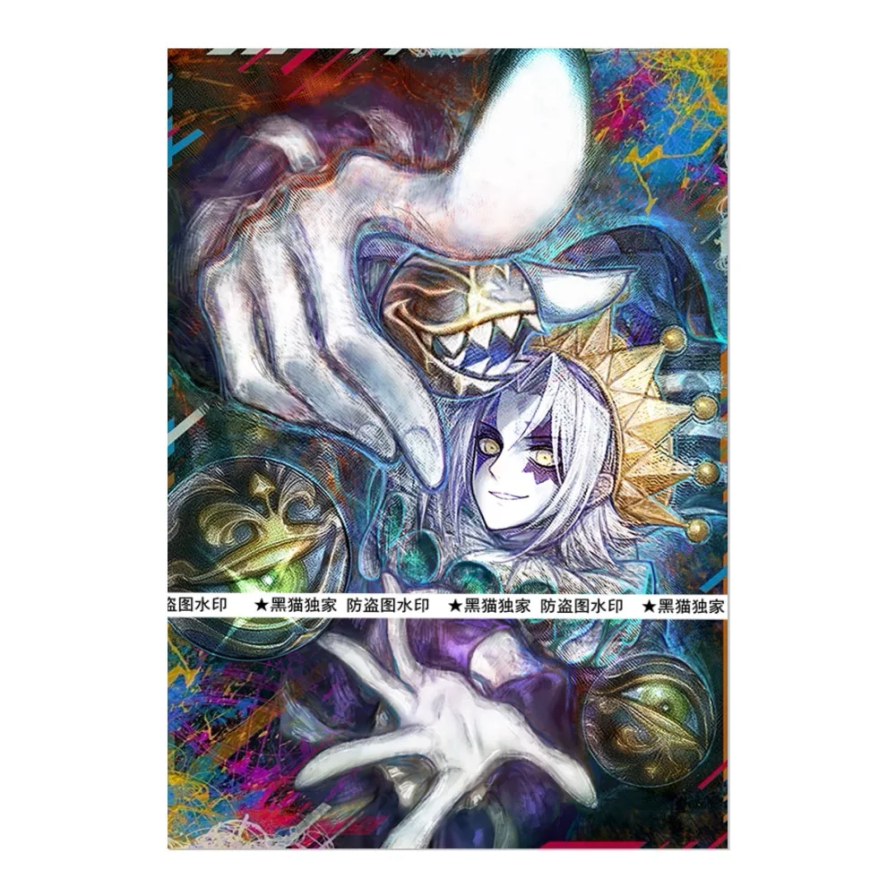 Набор из 60 штук 63x90 мм для самостоятельного изготовления Yu-Gi-Oh! Защитные чехлы для карт YGO Clown Clan White Faced Clown Card Sleeves Color Flash, подарочные игрушки