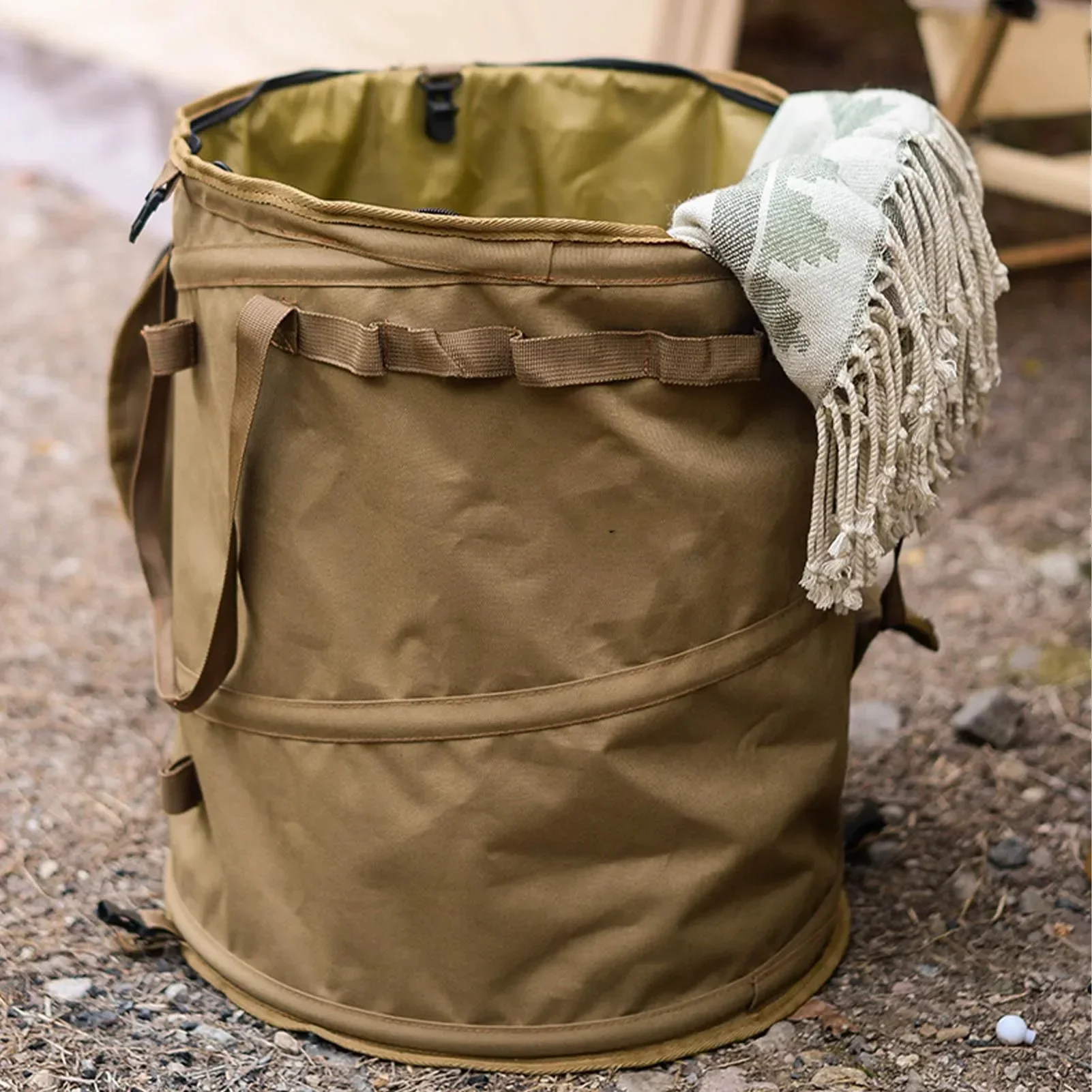 Poubelle Pop-up Portable pour le Camping et le Rangement, Sac JPeoples, Réglable, User, Rangement