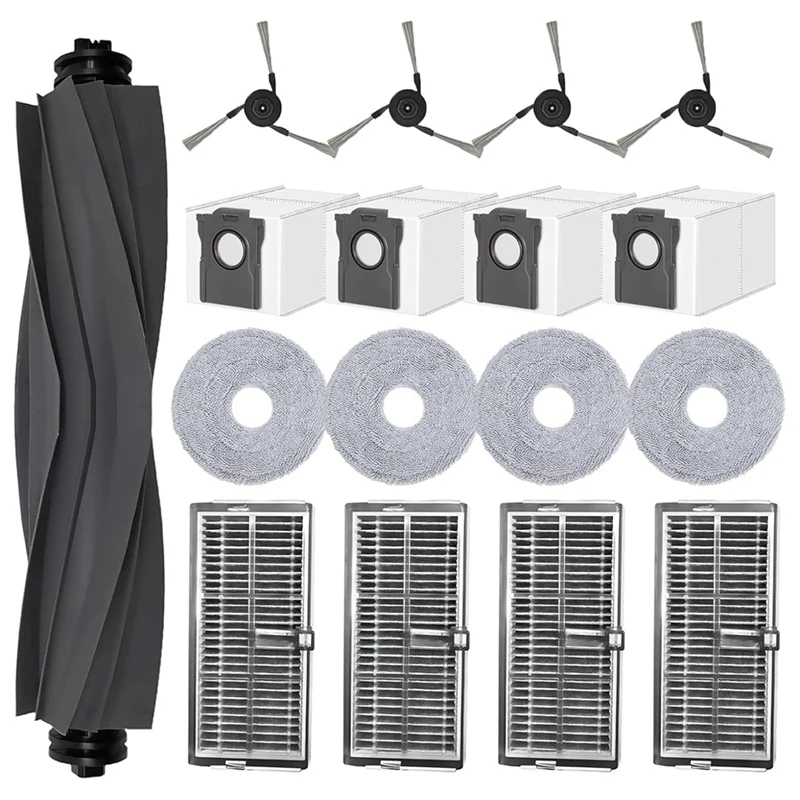 

Top Sale For Dreame X40 Ultra / X40 Pro / S30 Pro Ultra Vacuum Cleaner Main Side Brush HEPA Filters Dust Bags Mop Pads Parts Kit