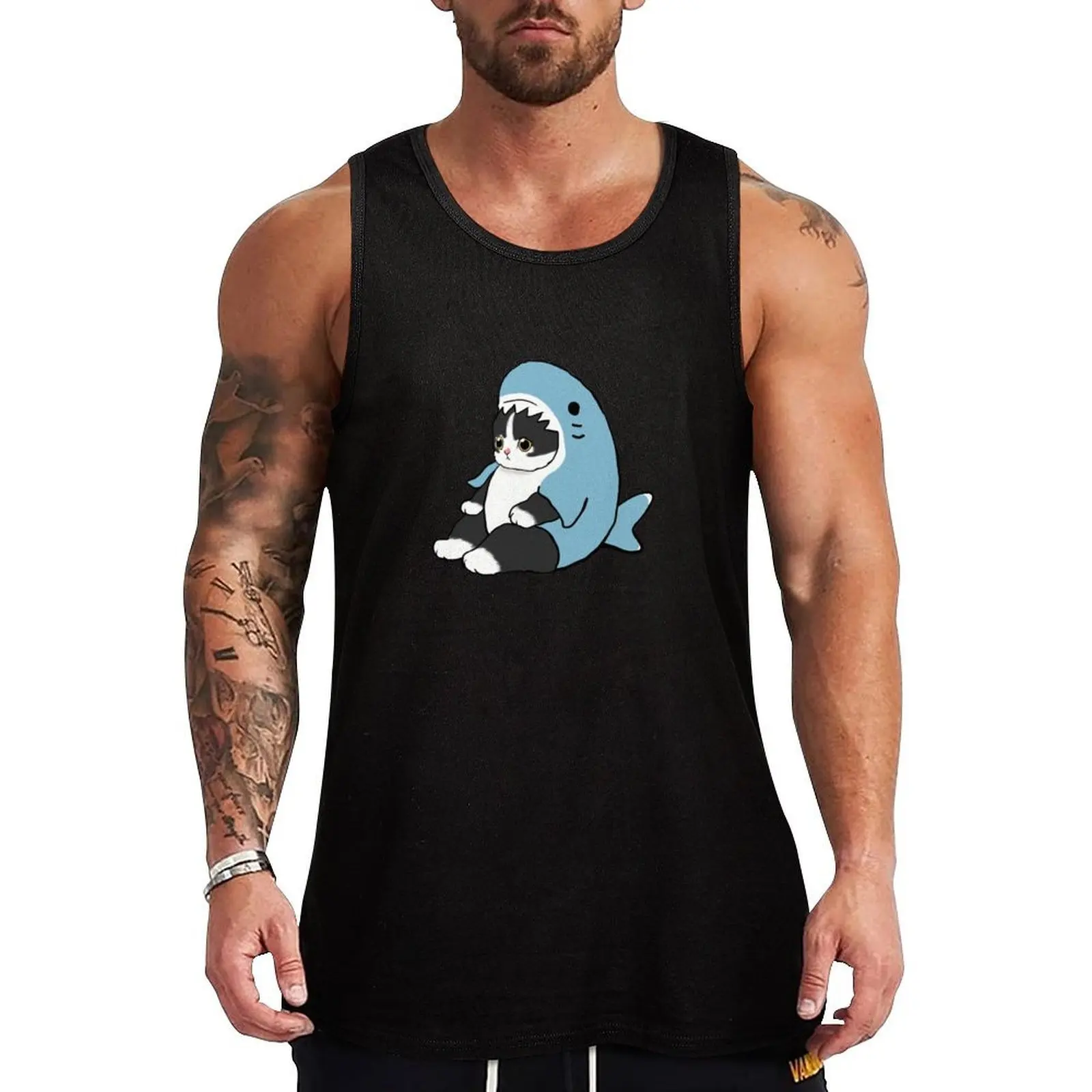 

Baby Cat Loves Shark Tank Top Casual Summer Tank Top Relaxed Fit Sleeveless Wear