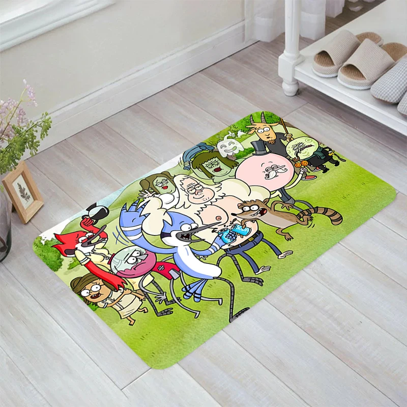 Rigby R-Regular Cartoon S-Show Floor Mat Kitchen Rug Room Mats Rugs Doormat Entrance Door Carpets Home Balcony Foot Carpet Bath