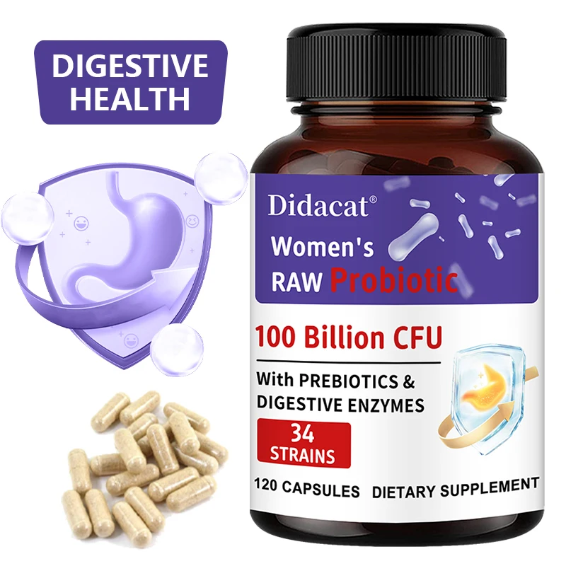 

Probiotic Capsules, 100 Billion CFU, Specially Designed for Women's Digestive Health, Improve Gut Health and Boost Immunity