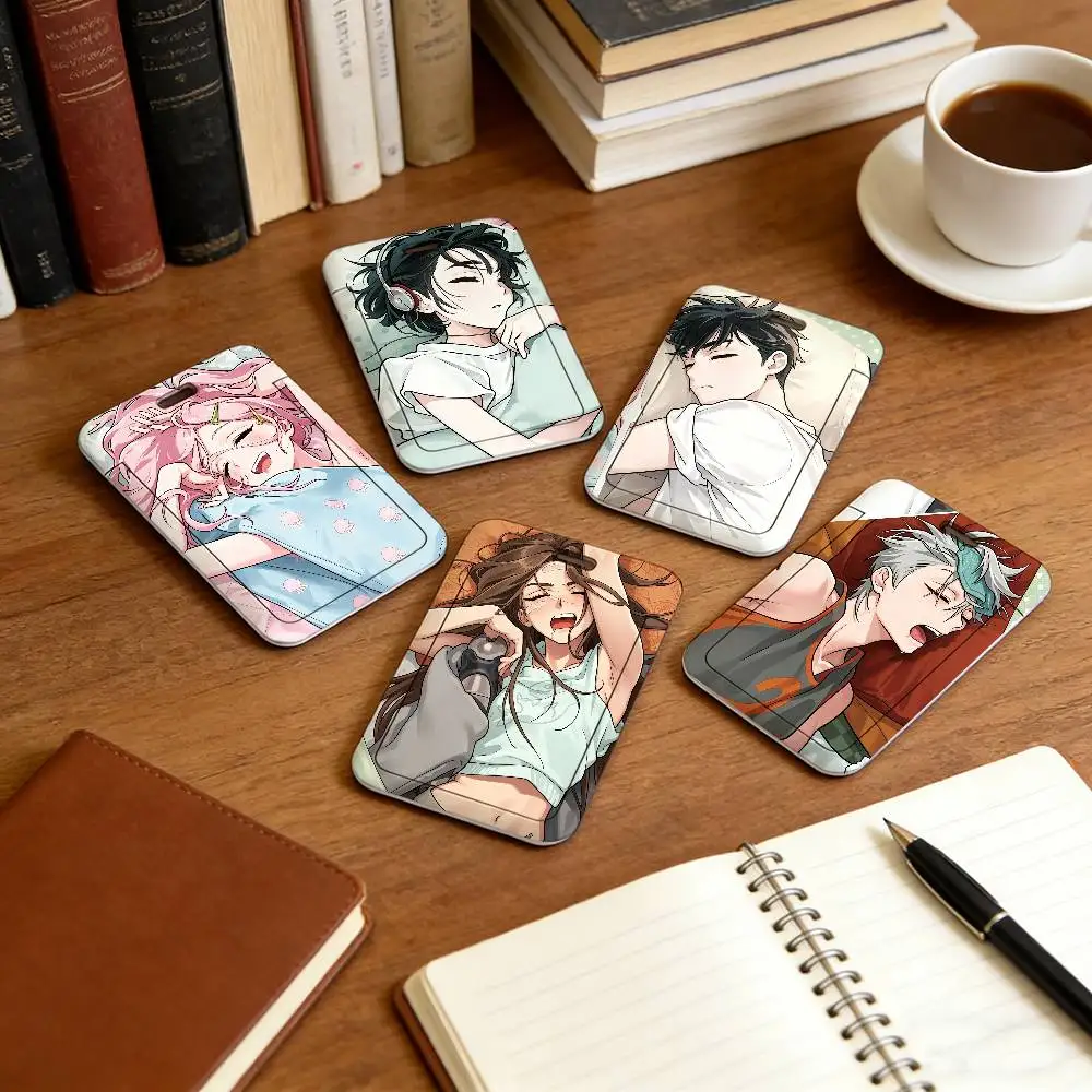 Alien Stage Anime 4th Lanyard Pull Back Clip Holder and Card Holder Rotating Back ID Card Family Gift