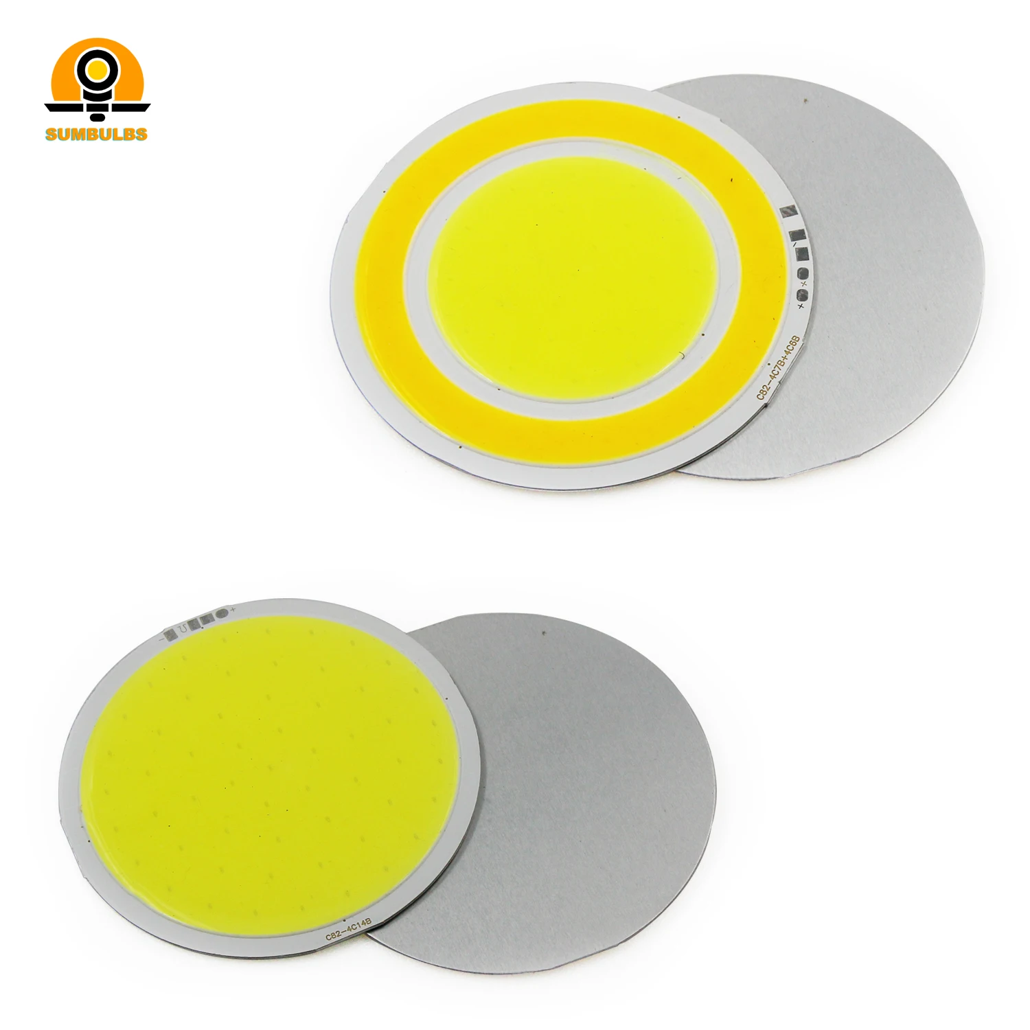Nowa okrągła dioda LED COB o średnicy 82 mm na pokładzie 12 V dwukolorowa lub monochromatyczna do żarówki samochodowej DIY wewnętrznej i zewnętrznej