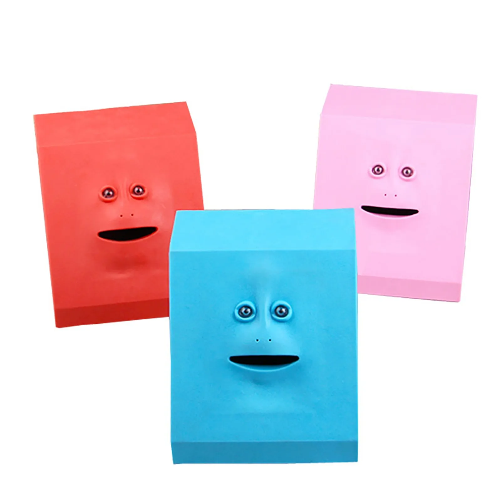 Creative Face Piggy Bank Eating Coin Money Box Children's Birthday Gift Toy Desk Accessories Graduation Memorial Christmas Gift
