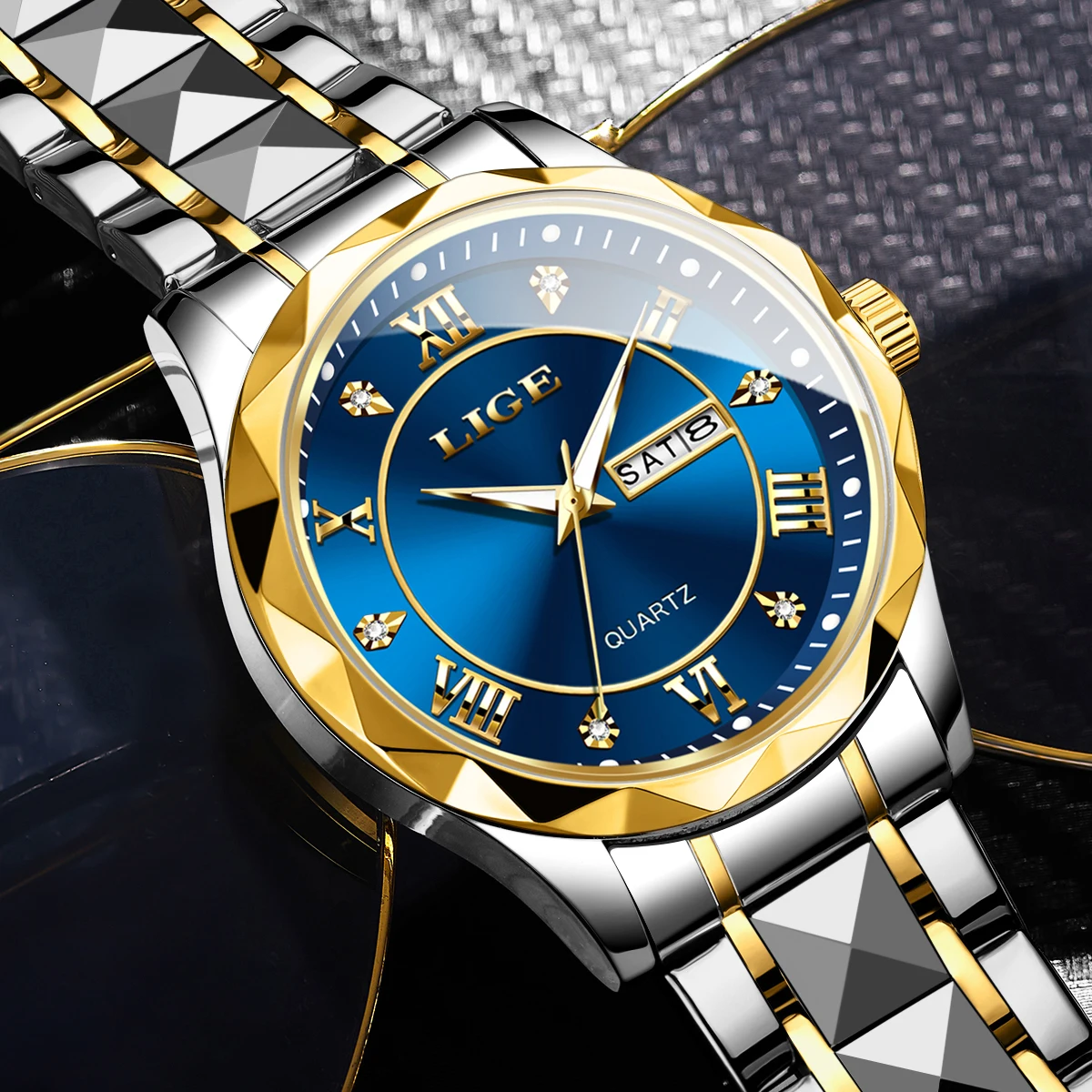 NEW Fashion LIGE Brand Quartz Watches for Men Classic Luxury Business Stainless Band Man Watch Waterproof Auto Date Casual Clock