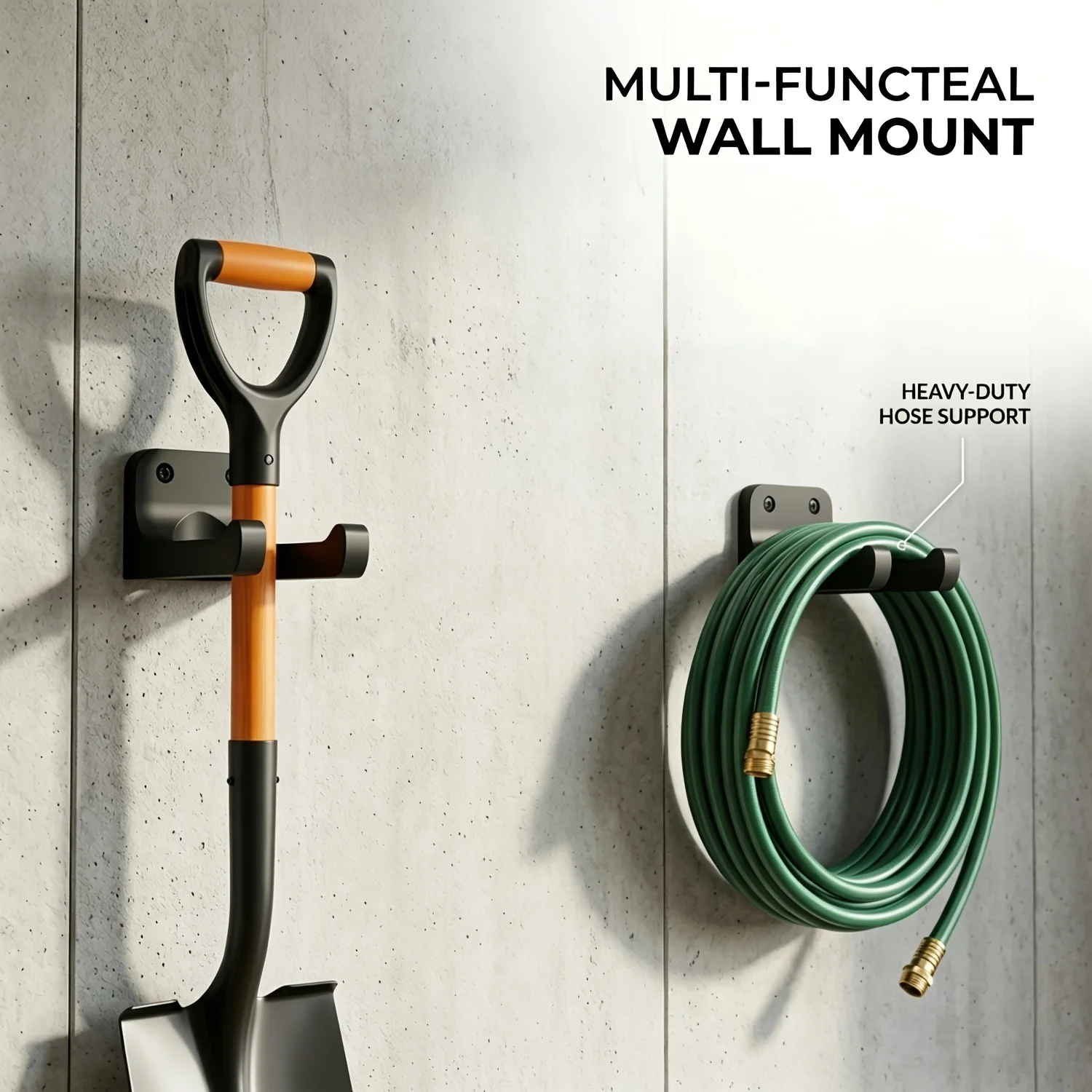 1 Stück Schwerlast-Wandhalterung für Gartenwerkzeuge, Platzsparender Halter für Schaufeln, Besen & Kräne für Garage und Garten, Schrauben Nicht Inbegriffen – Detail 6