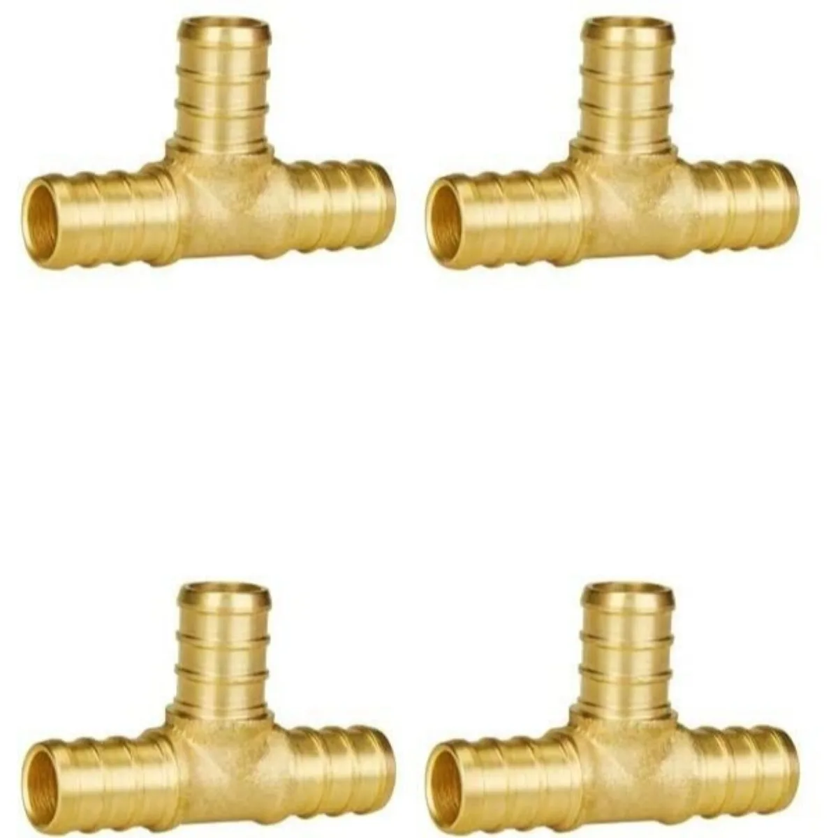 Tee brass fittings Barb crimped Pex 1/2 