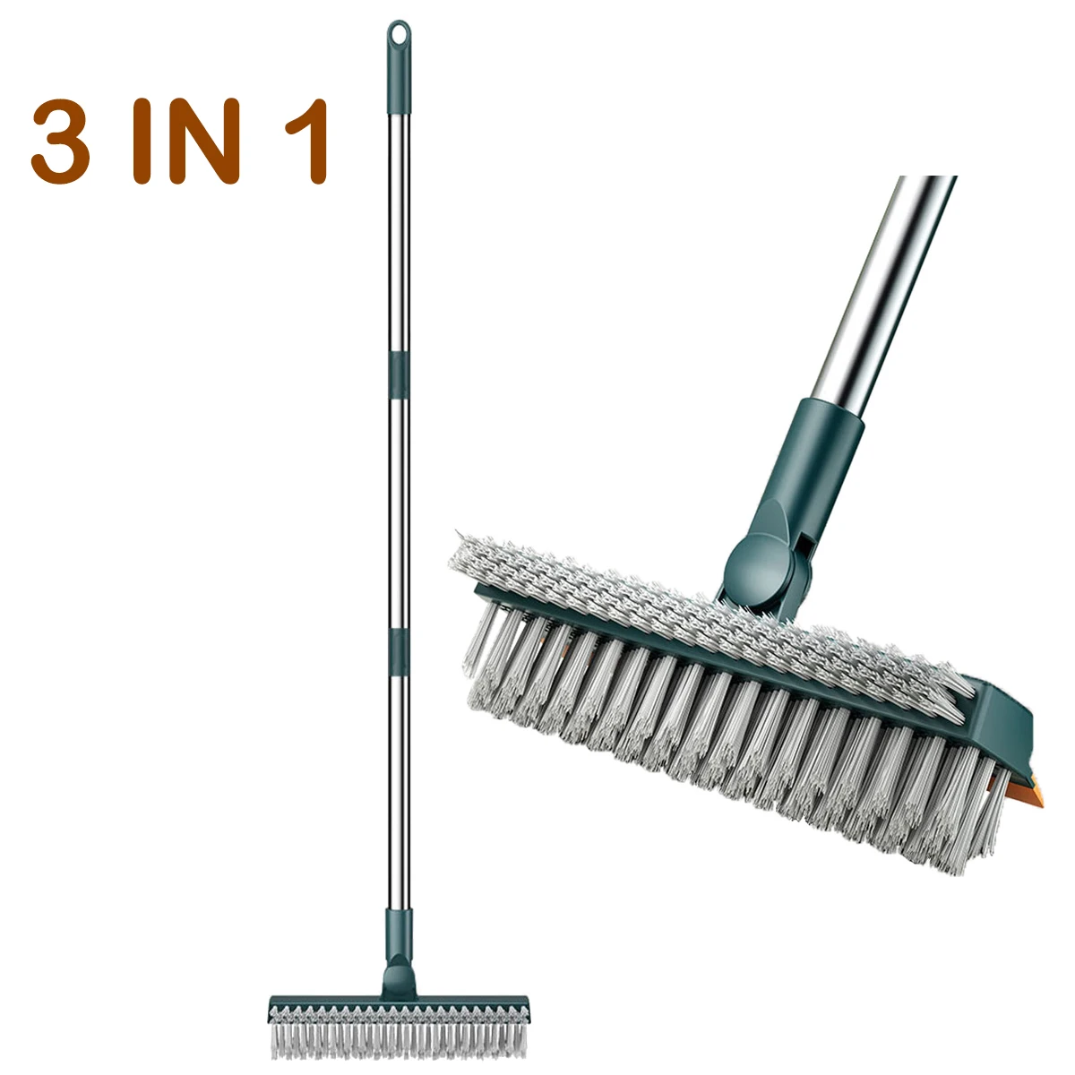 3 In 1 Bathroom Floor Brush Long Handle Floor Sanding Brush The Ground Seam Tile Brush Wall Wash Toilet Kitchen Cleaning Tool