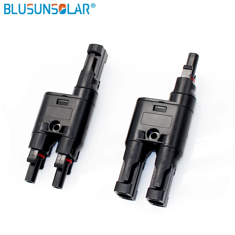 TUV Approved 2 IN1 Solar Connector T Type Connector Male To Female Solar Parallel Connector DIY Solar Kits System
