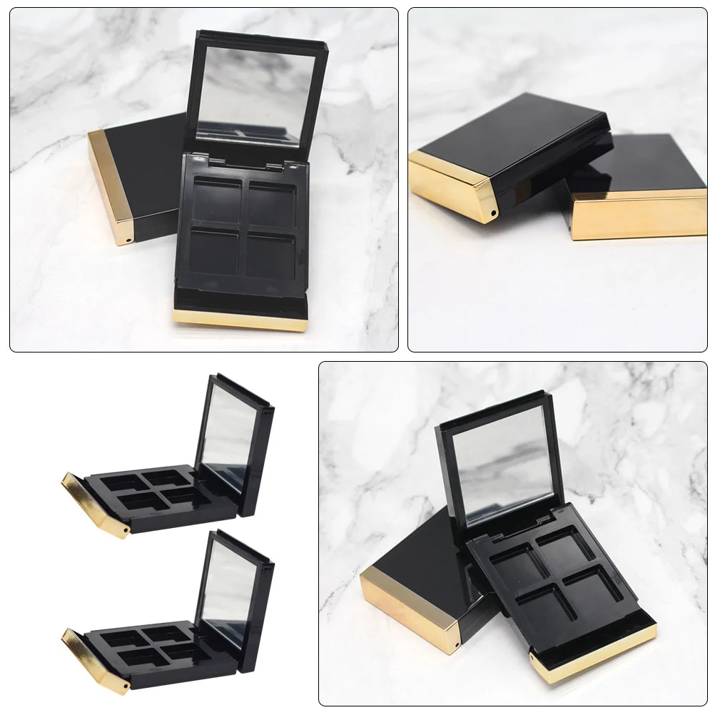 2 Stuks Doorzichtige Make-Up Case Oogschaduw Pallets Box Oogschaduw Opslag Reis Lege Markeerstiften