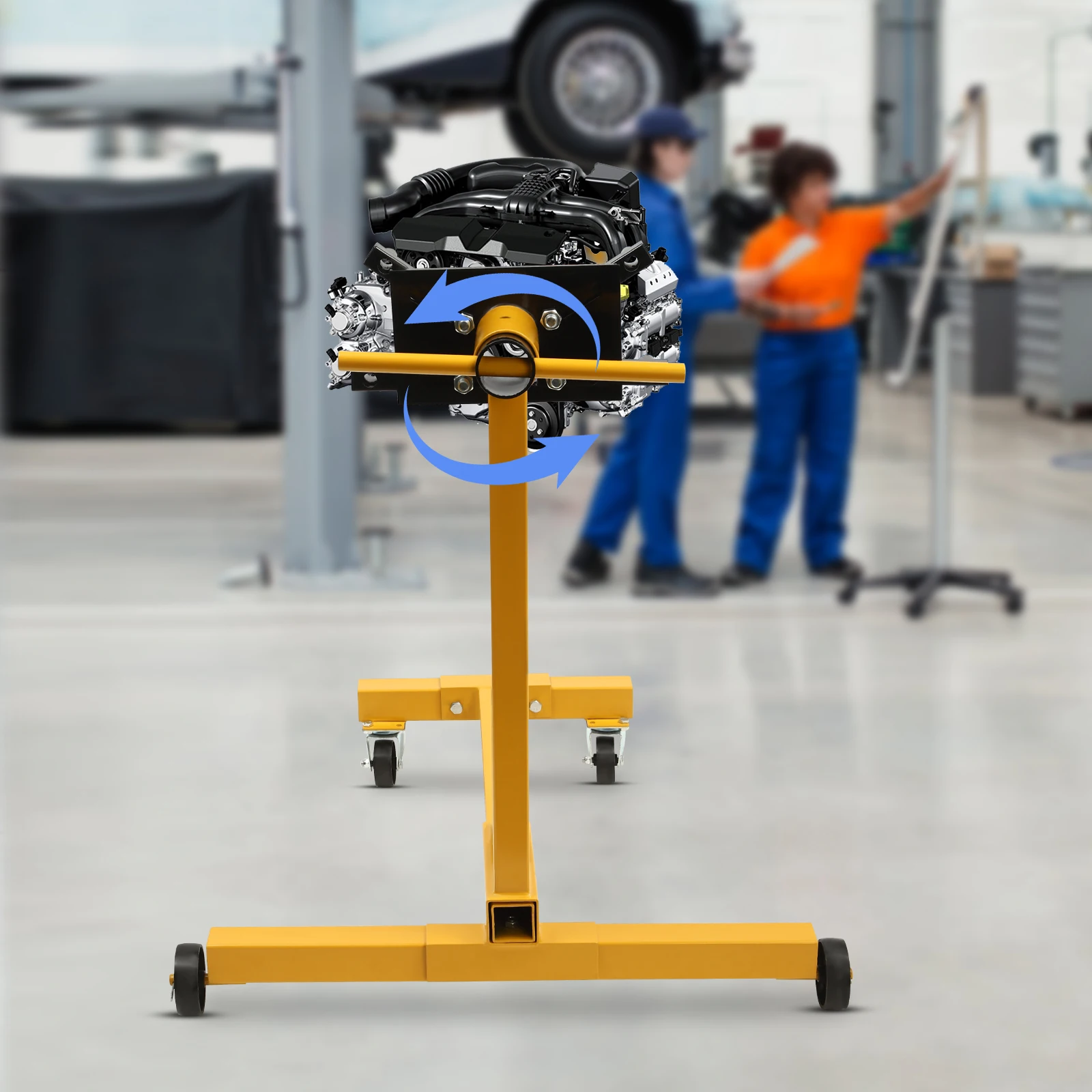 

[Rotating Engine Stand] Carbon Steel Rotating Engine Stand 360° Rotating 1000LBS Capacity For Mechanics DIY - Sturdy Anti-Rust