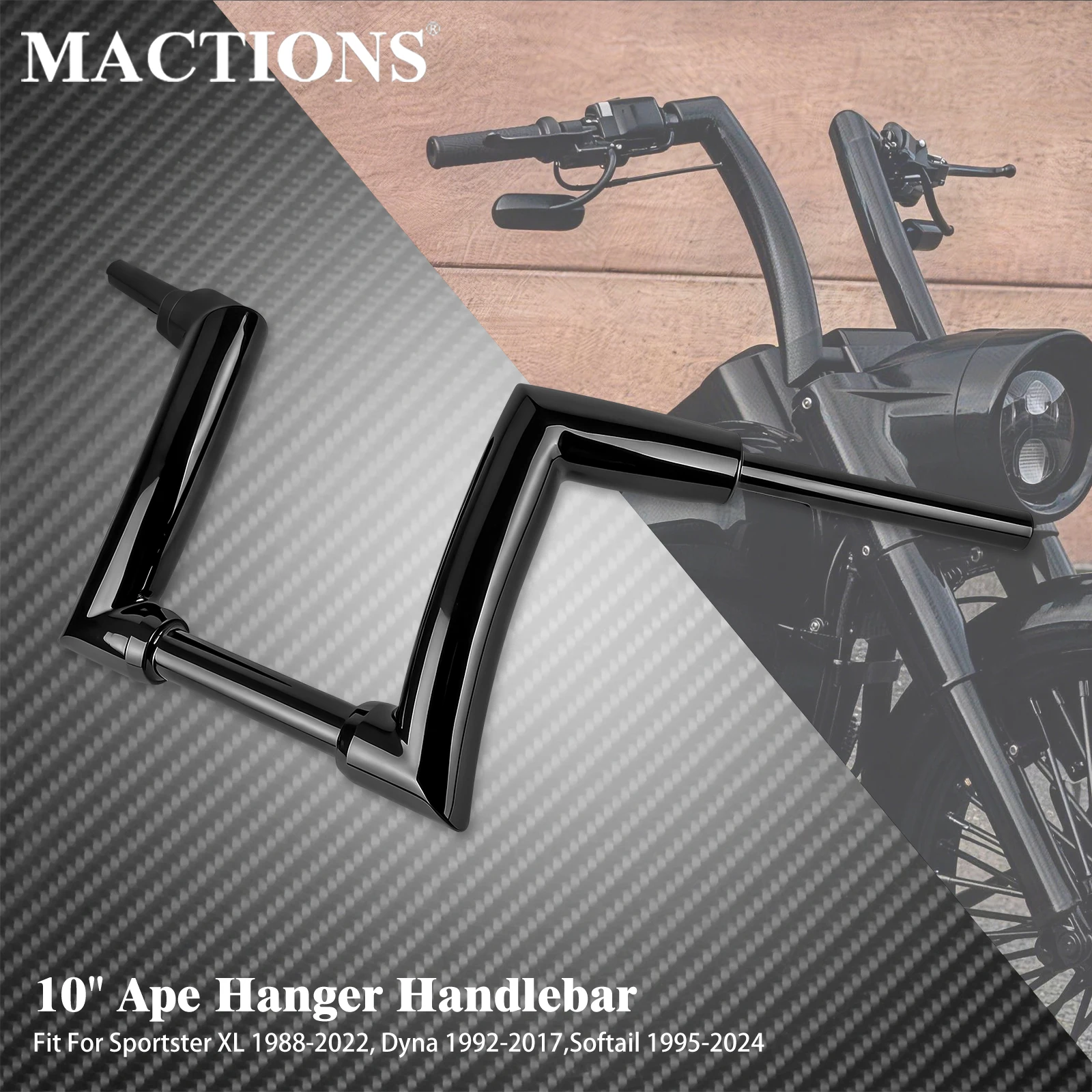 

Motorcycle 10" Handlebar Hanger Handle Bar For Harley Touring Electra Glide Street Glide 1995-2013 2021-2023 Sportster XL Dyna