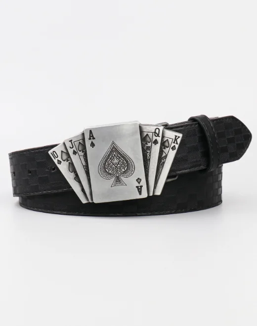 Ein lässiger Retro-Gürtel für Herren und Damen im westlichen Stil! PU-Ledergürtel mit Metallschnalle, geeignet für den täglichen Arbeitskleidung – Detail 7
