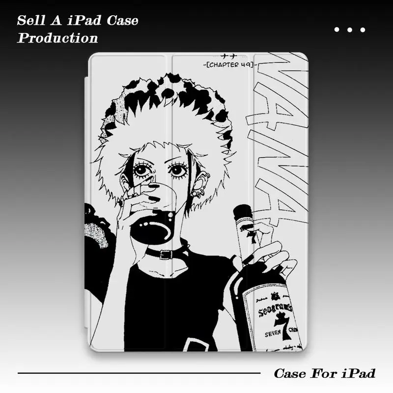 

Japan comic NANA Osaki Nana Folding Applicable iPad Pro2024 Protective Case Air 7 Transparent 11-inch MINI6 iPad Protective Case