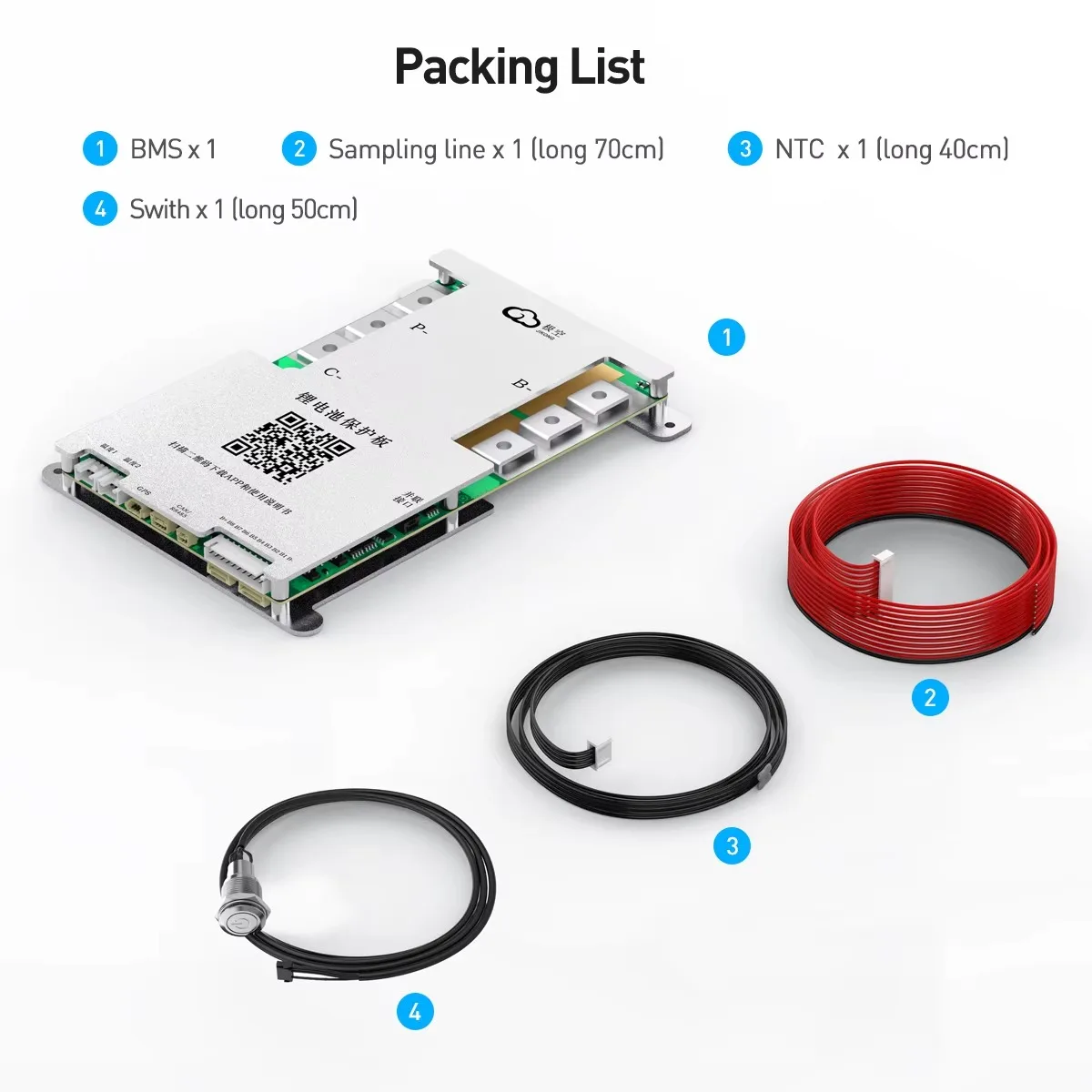 JIKONG JK-B2A24S30P 300A Active Balance 2A Lifepo4 LTO BMS PCBA Add Control Key 8S17S20S24S 12V24V72V Home Energy Storage view 5