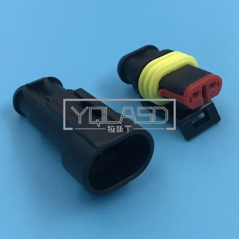 1 Set 2 Way 282104-1 282080-2 AMP SuperSeal Waterproof Electrical Auto Plug Cable Connector AC Assembly For Cars - Detail 1