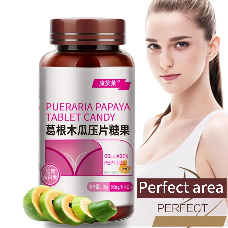 Natural Organic Enlarged Female Breast Size Capsules Plants Pueraria Mirifica Papaya Extract Enhancement Women Hormone Estrogen