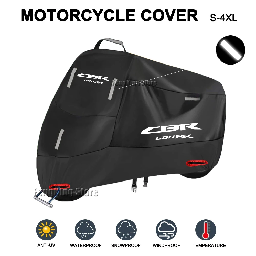 Motorcycle Cover Waterproof Outdoor Scooter UV Protector Dust Rain Cover For Honda CBR 600RR CBR600RR 2004-2022