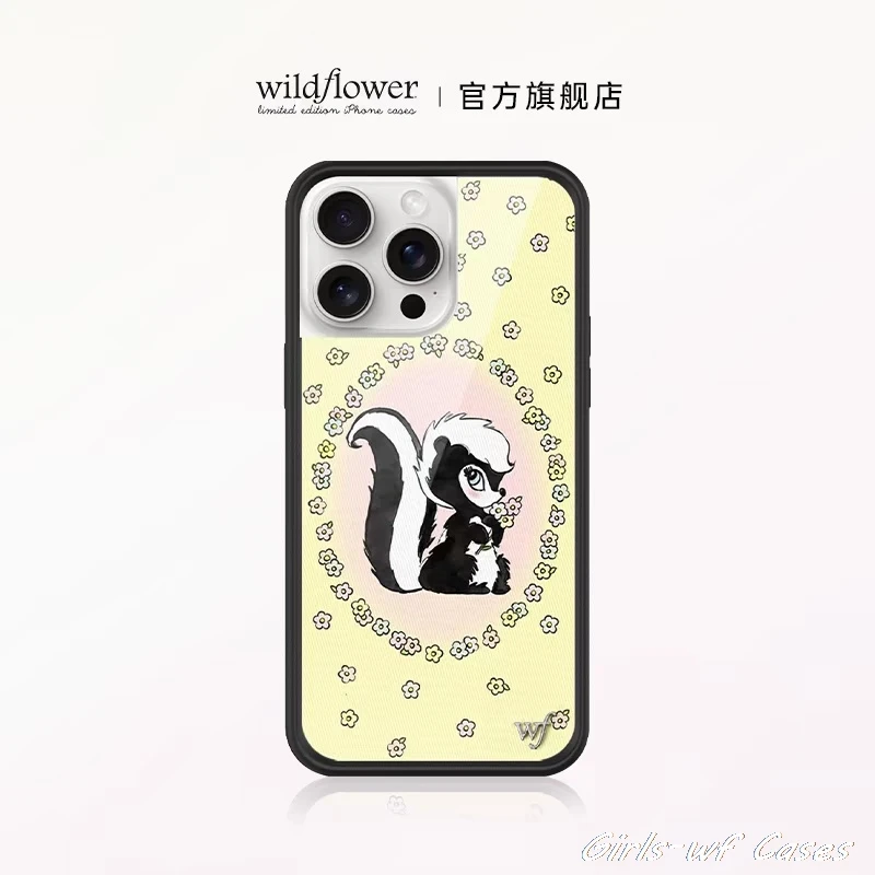 

Wildflower Little Stinker skunk flowers Phone Case for iPhone 12 13 14 15 16 17 Pro Max Air Plus 17Pro wf Cute Cartoon Cover