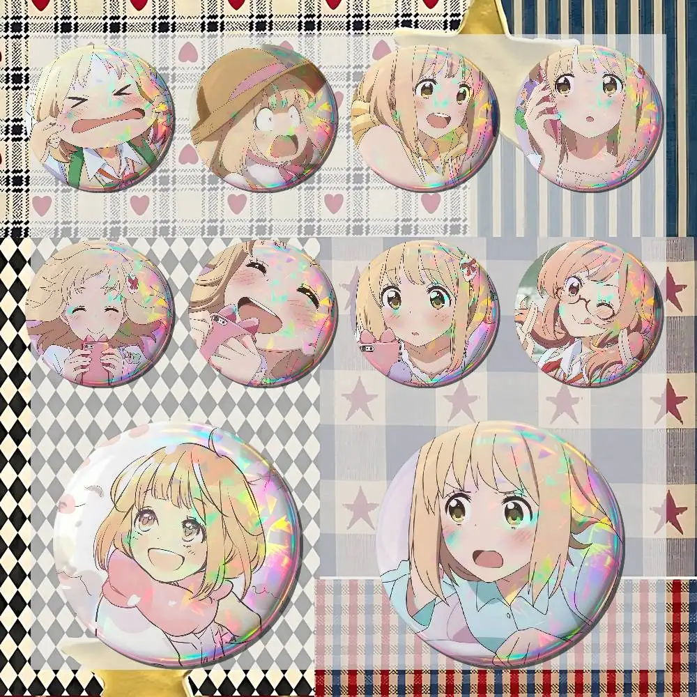 Kase-san And Morning Glories Badges Tinplate Soft Button Pin Brooch Metal Badge Custom Jewelry Accessories Hat Bag Lapel