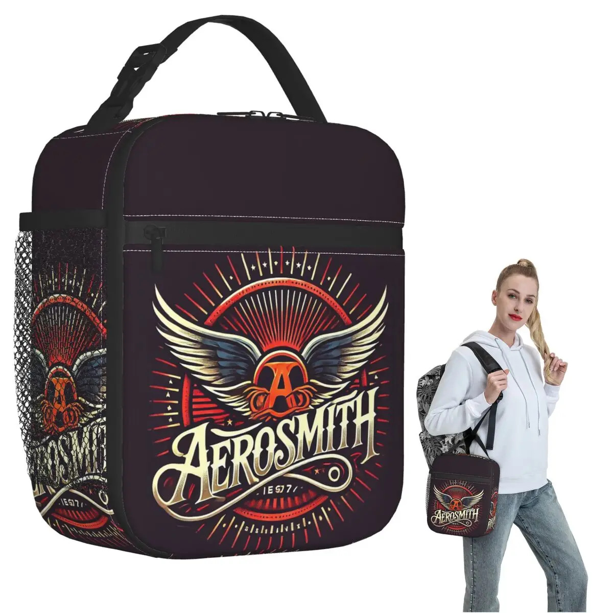 

Термосумка для обедов Rock Aerosmith Band для женщин и детей, герметичные контейнеры для еды, термосумка-тоут