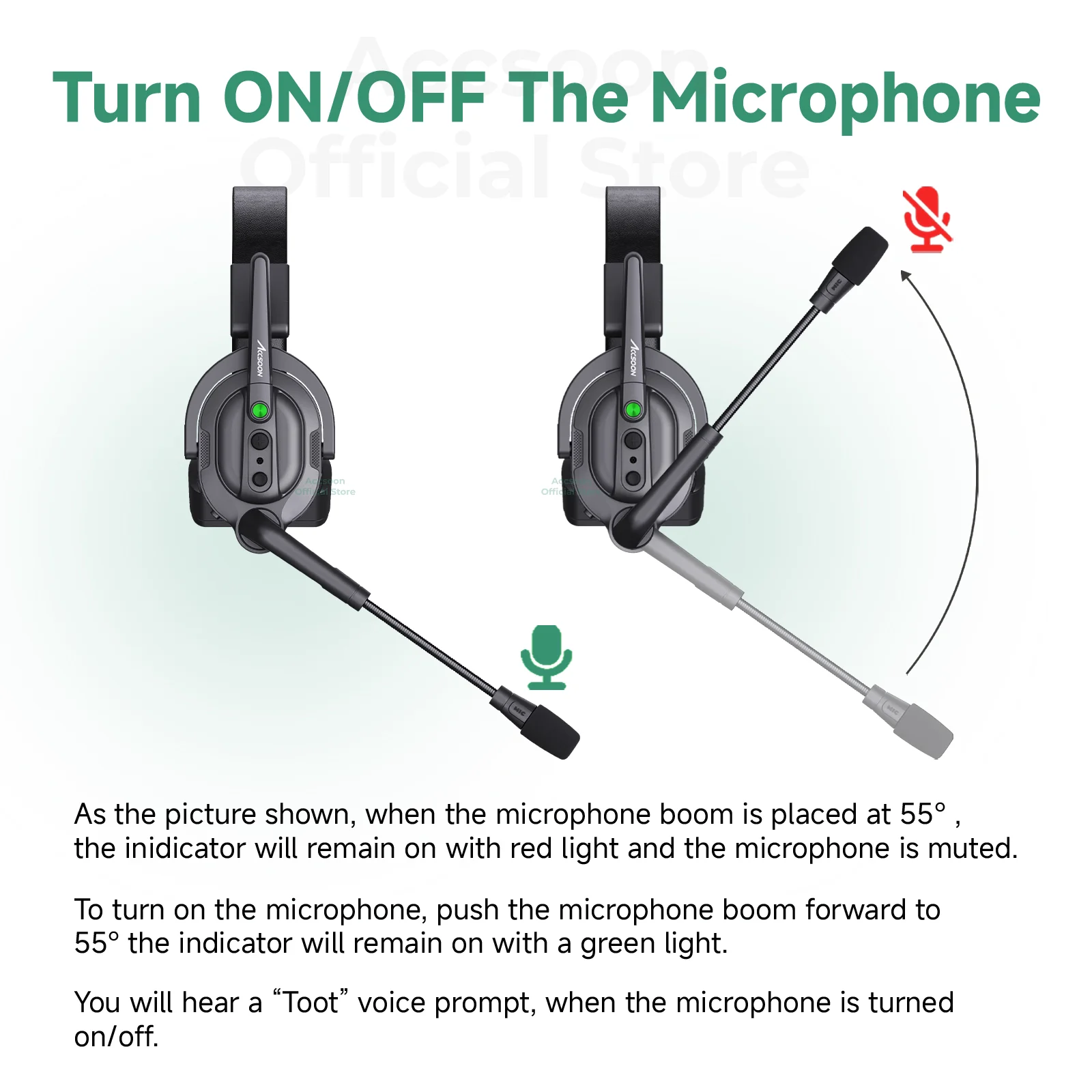 سماعة Accsoon-CoMo اللاسلكية ، نظام الاتصال الداخلي ، نطاق m ، تقليل الضوضاء ، 9 مستخدمين ، تصوير ، تلفزيون ، فيلم ، تلفزيون