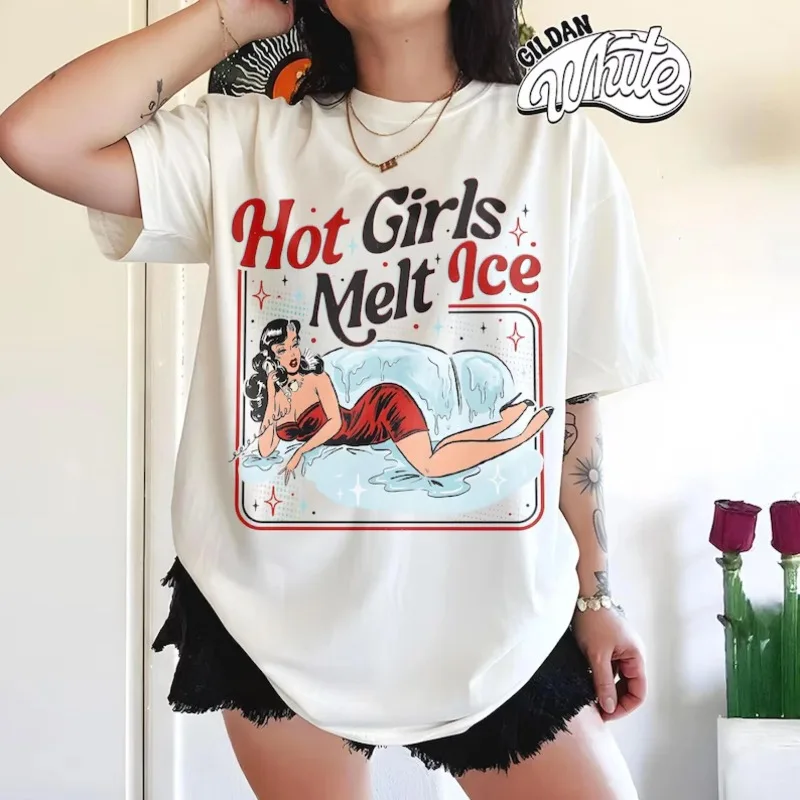 Hot Girls Melt Ice Shirt, Pro Immigration, Abolish Ice Tshirt, Anti Ice Political Shirt, Social Justice Shirt