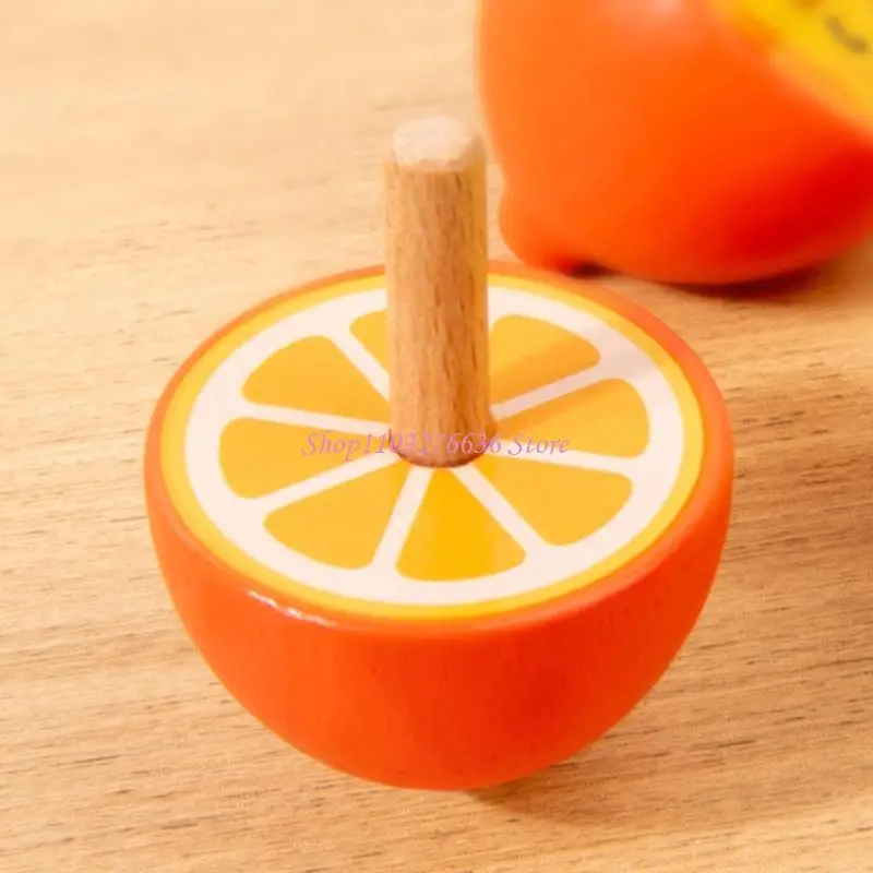 R6FD 6PCS Child Wooden Whirling Top Set For Outdoor Group Interaction Hand Flexible