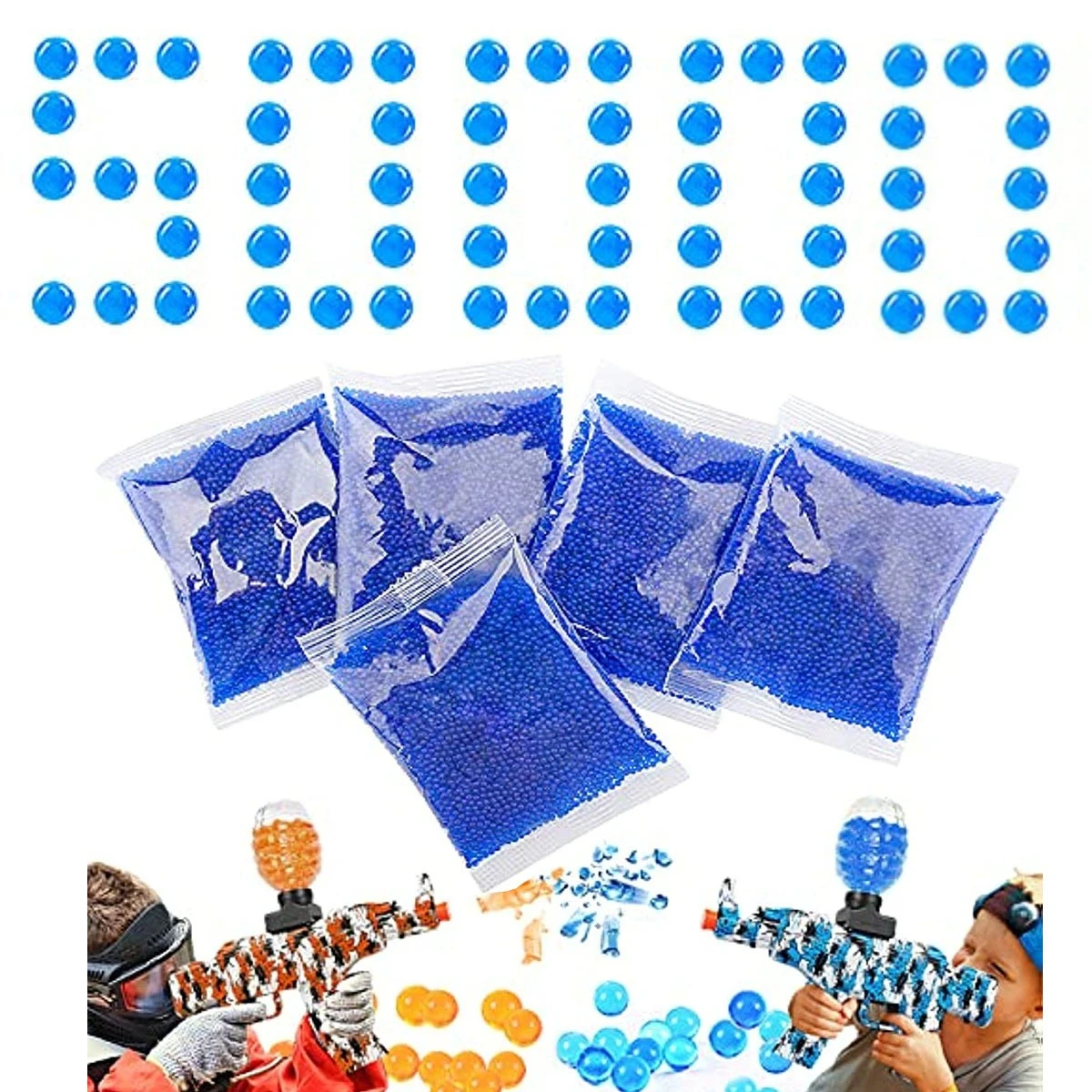 50000pcsGel Water Beads for Orbeez Gun Hydrogel Grow in Water Balls Orbiz Blaster Ammo Home Decor Growth Mud Kids Toys Gel Balls