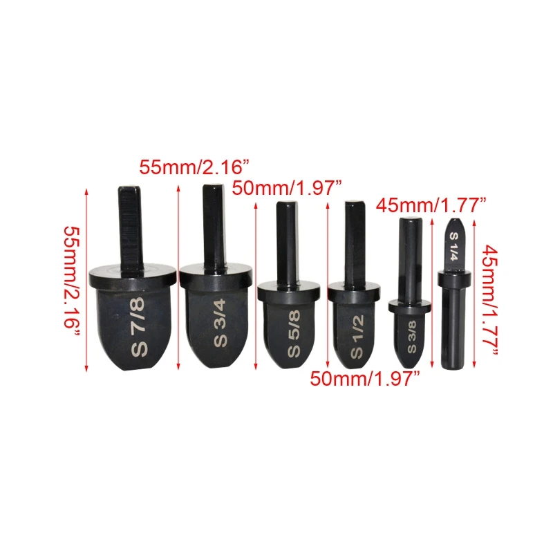 Bộ 6 Lục Giác Tay Cầm Ống Giãn Nở HVAC Dụng Cụ Máy Lạnh Điều Hòa Swaging Quay Bùng Lên Bộ 1/2 1/4 3/4 5/8 3/83/4 Inch