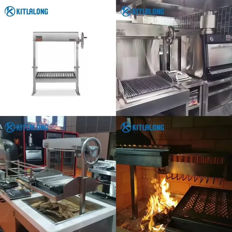 for Kitlalong Commercial Wood Fired Pizza Oven Portable Charcoal BBQ Grill Single Wheel Lifting Barbecue Smoker Outdoor