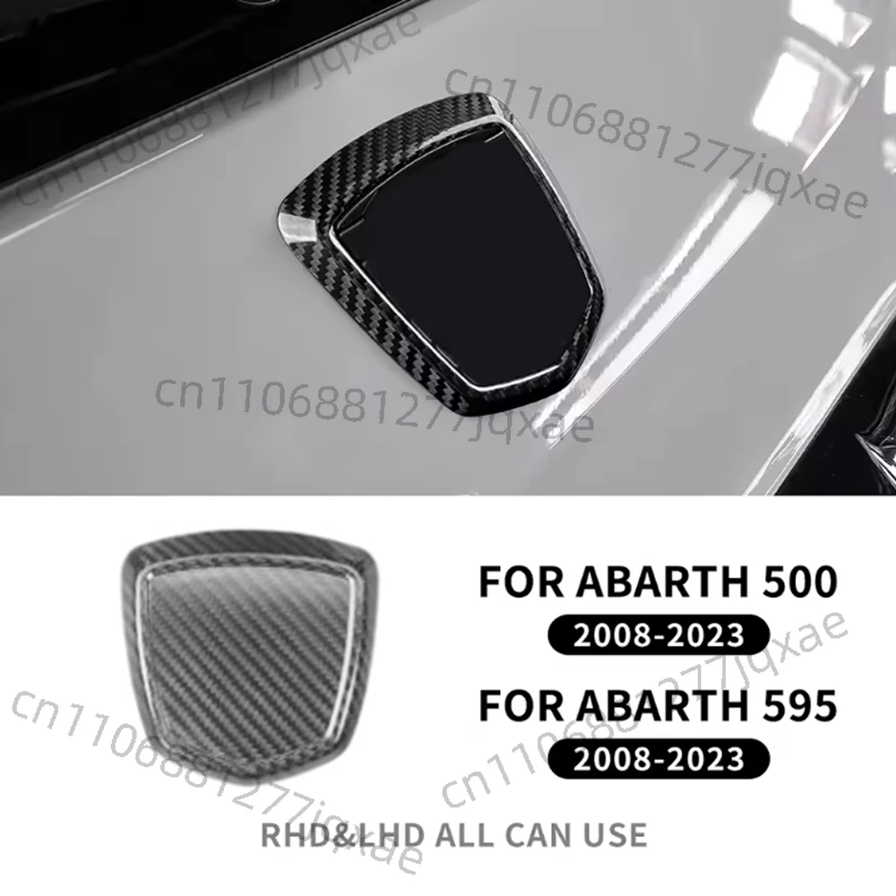 

Suitable for Fiat 500 Abarth 595 695 Front and back cover Logo frame, real carbon fiber