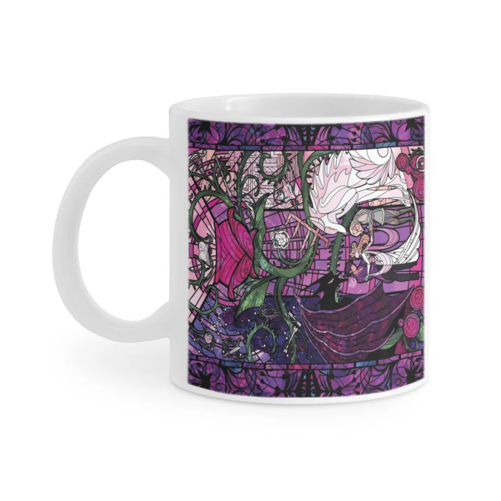 11oz A Court of Thorns and Roses Stained Glass Coffee Mug Tea Cup Coffee Cup Funny Birthday Gifts for Women and Men Ceramic Mug