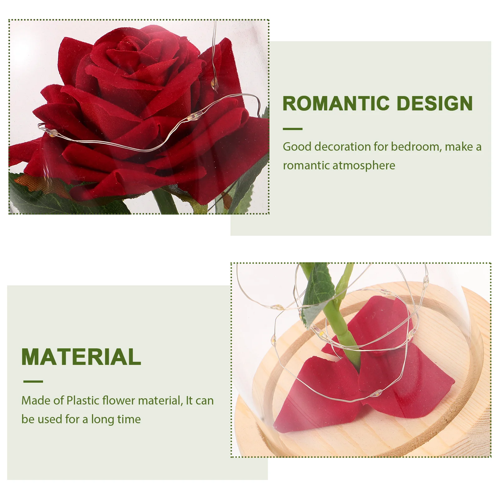 

LED Night Light String Decorative Simulation Rose Flower Lamp Gifts Bedroom Valentine Christmas Home Wedding Party