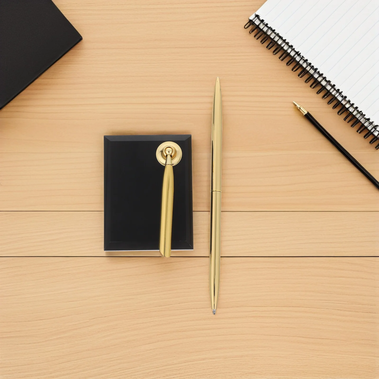 

Desk Signature Pen Acrylic Rectangular Base Smooth Writing Wedding Guest Book Office Business Pens Signature Pen with Stand