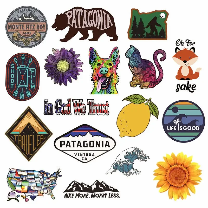 

17Pcs Outdoor Nature Adventure Stickers Bear And Mountains Sticker Vinyl Decal Stickers for Travel Lapotop Truck Car Computers