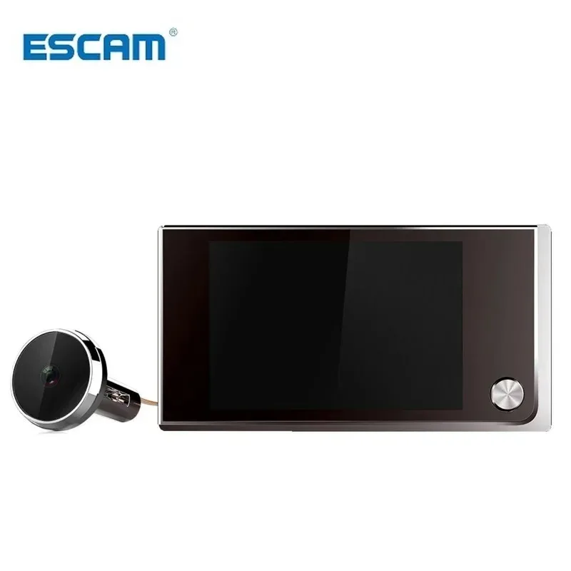 Escam 3.5 بوصة جرس الباب ثقب الباب عارض كاميرا الباب الرقمية 120 °   شاشة LCD 2 مليون HD بكسل جرس باب عين القطة في الهواء الطلق