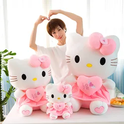 Cute Sanrio Hello Kitty Stuffed Toys para crianças, Pink Melody Plushie Doll, Baby Girls 'Birthday e Xmas Surprise Gifts, tamanho grande