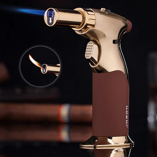 NEW High-end Direct Injection Spray Gun Innovative Dual Flame Multi-purpose Anti-snow Wind Protection Cigar Accessory