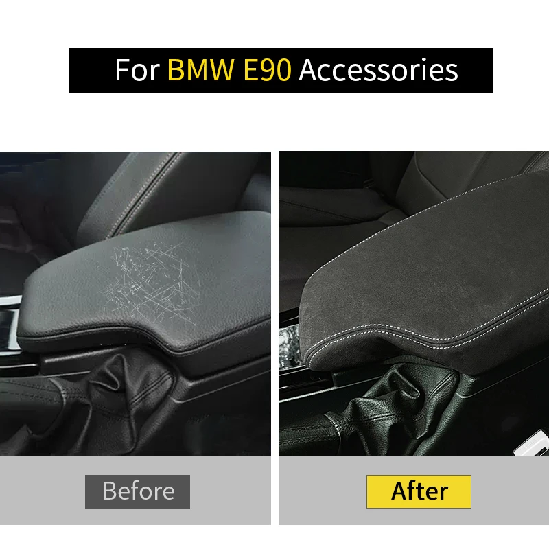 For BMW 3 Series E90 E91 2005-2012 E92 E93 320i 320d 325i 330i M3 F30 F31 2013-2019 Armrest Box Protective Cover left-hand drive