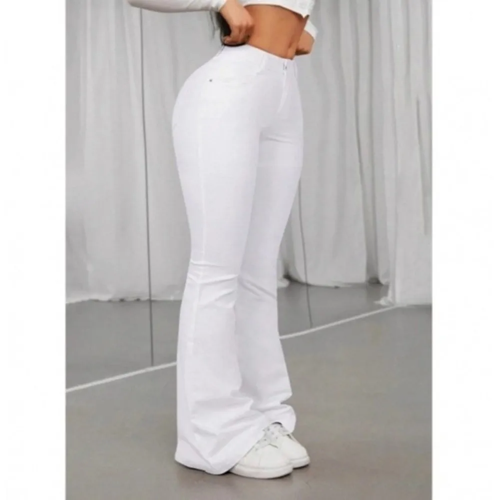 Womens Slimming Jeans Constructed with 70 Polyester 30 Spandex for High Waist Comfort and Full Length Coverage