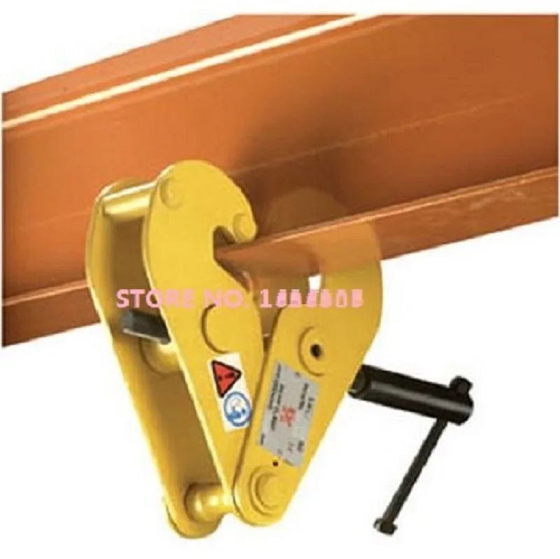 1Ton-2Ton rail beam clamp for stage show black  lifting electric chain block hoist I-beam holder steel wire rope winch rail