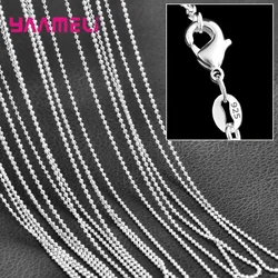 5 Stück 925 Sterling Silber Perlenketten Halskette Frauen Männer Großhandel 16-30 Zoll Schmuck Komponenten Herstellung Zubehör