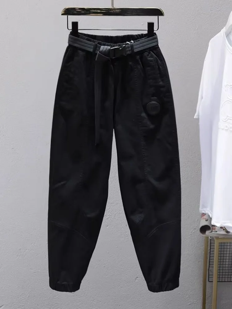 Women's Summer New Sle Casual Pants Thin Qui Dry Slimming  All-Match Trousers Trendy High Waist Straight Leg Pants