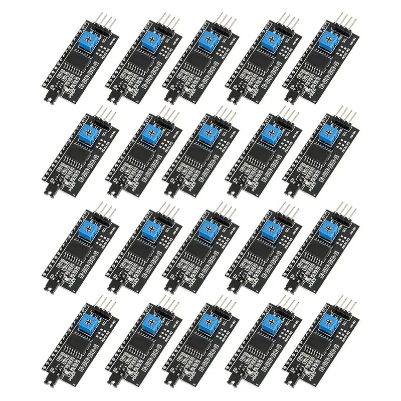 

AT82-For Arduino Compatible LCD Interface Converter Board 20Pcs PCF8574 I2C IIC LCD1602 2004 Display Adapter Module For Robot Pa