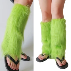 Women's Faux Furs Leg Warmers Sexy Furry Fuzzy Leg Warmers Soft Boot Cuffs Cover