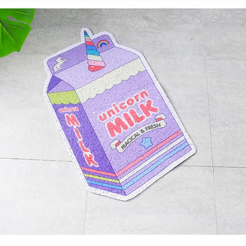 

Cartoon Doormat for Door Entrance, Non-slip Welcome Mat, Sugar Milk, Cute Sweet Shape, Bathroom Carpet, Hallway Footpad